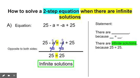 Circle 2 equations that have infinite solutions