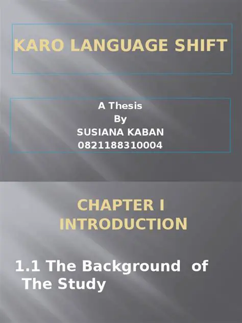 Classification and Taboo Analysis in Karo Language