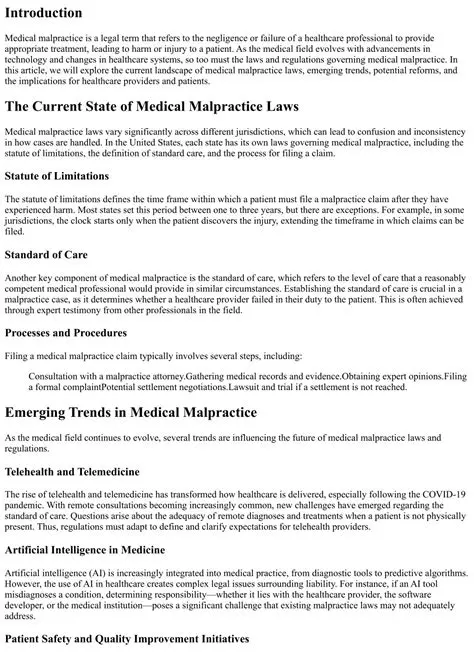 Clear Malpractice Regulations