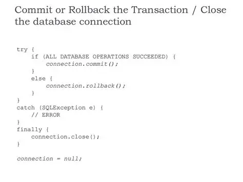Close the database connection