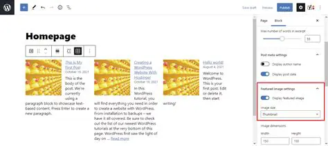 Code Used to Display Featured Image