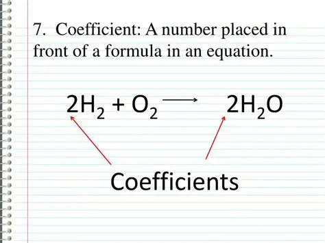 Coefficients in Chemical Formulas