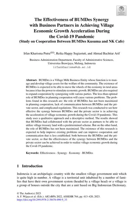 Collaboration between BUMDes and the government