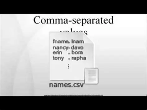 Comma Separated Text files