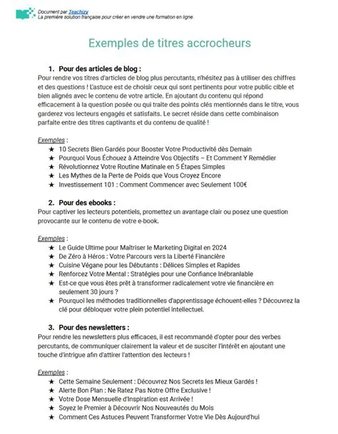 Comment Proposer un Titre pour Chaque Strophe