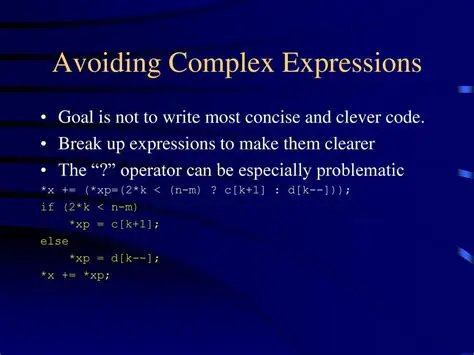 Common Complex Expressions