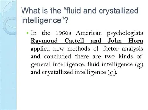 Comparison of Crystallized and Fluid Intelligence