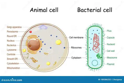 Comparison of Skin Cells and Bacterial Cells
