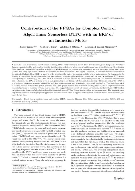 Complex control algorithms