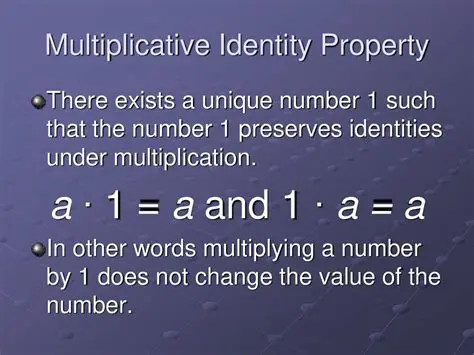 Complex Numbers and the Multiplicative Identity Property
