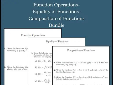 Composition of Functions and Function Operations