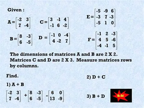 Composition of Matrices A and B