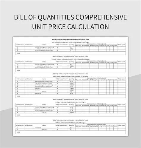 Comprehensive Calculation Package