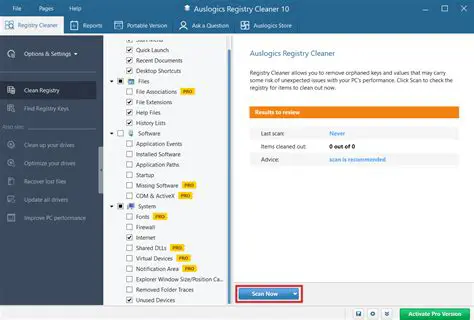 Comprehensive Registry Scan