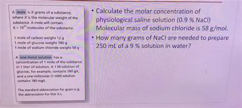 Concentration of physiological solution