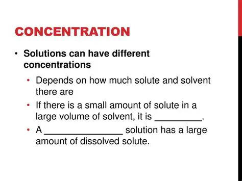 Concentration of the solutions
