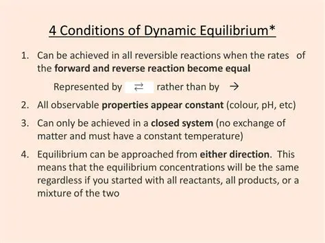 Conditions for Dynamic Equilibrium