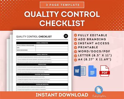 Conduct regular quality control