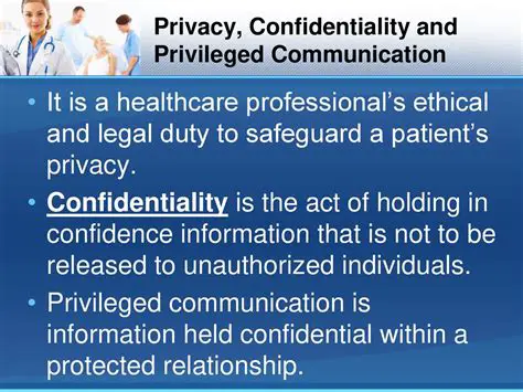 Confidentiality and Privileged Communication