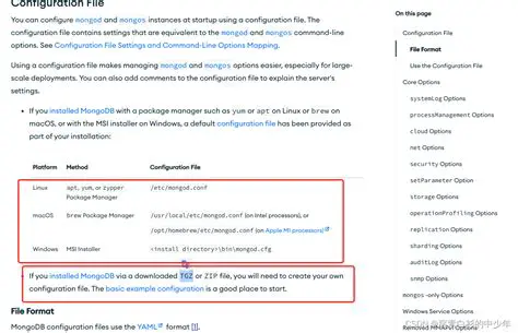Configuration file options