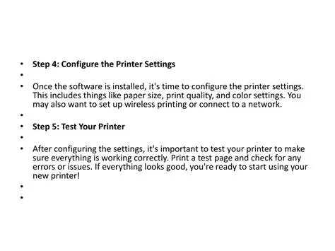 Configure the printer settings