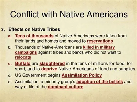 Conflict with the Native American tribes