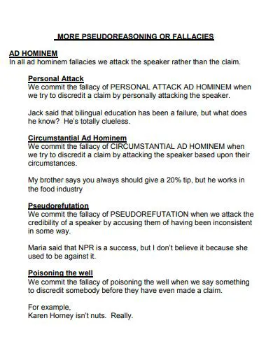 Consequences of Ad Hominem