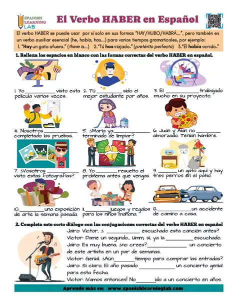 Construyendo oraciones con el verbo haber