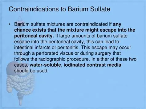 Contraindications for Oral Barium Sulfate Preparation