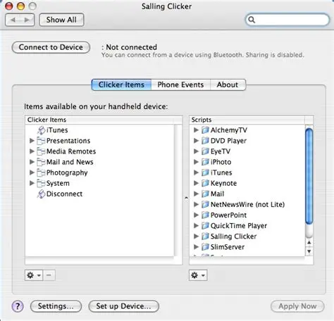Controlling iTunes with Salling Clicker