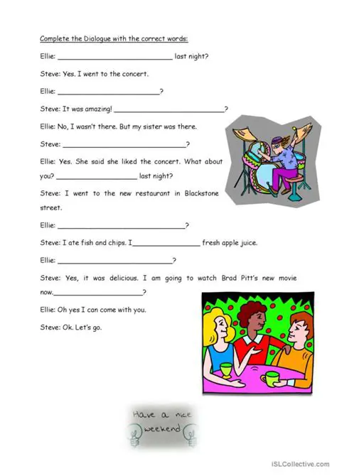 Conversation Completion Exercise