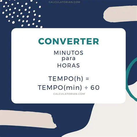 Converta o tempo de minutos para horas