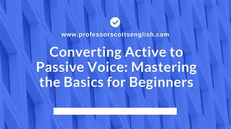 Converting Active to Passive Voice