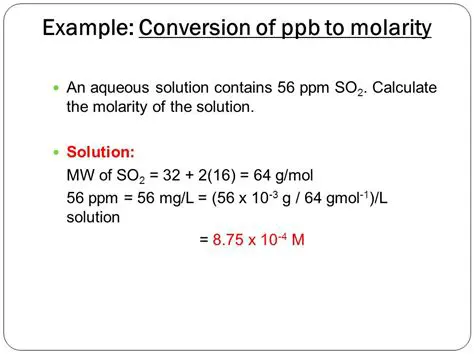 Converting Concentration from ppb to Molar Units