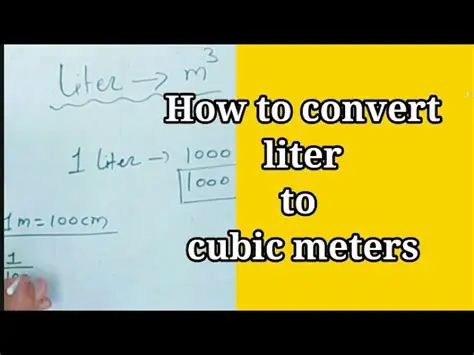 Converting Cubic Meters to Liters