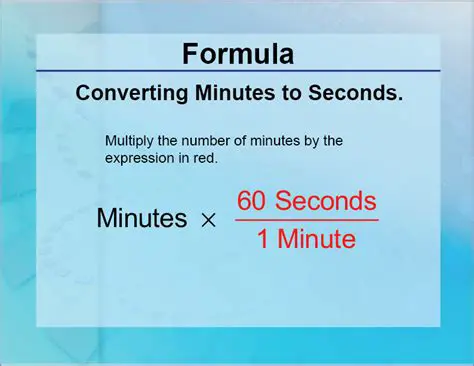 Converting Minutes to Seconds