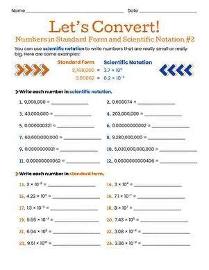 Converting Scientific Notation to Standard Form