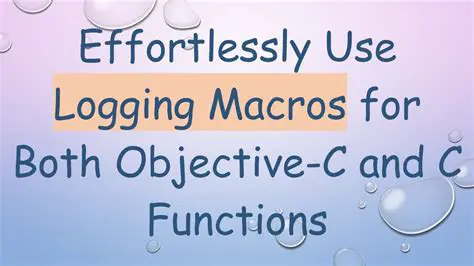 Correcting the Logging Macros