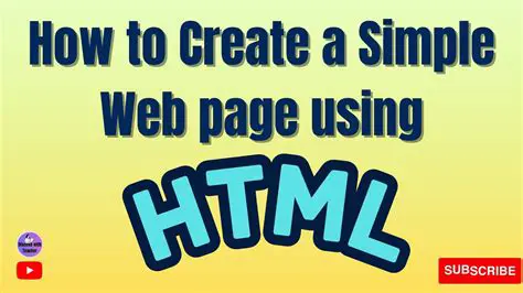 Creating a Simple Web Page