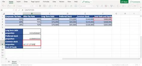 Creating a Table to Calculate Funds