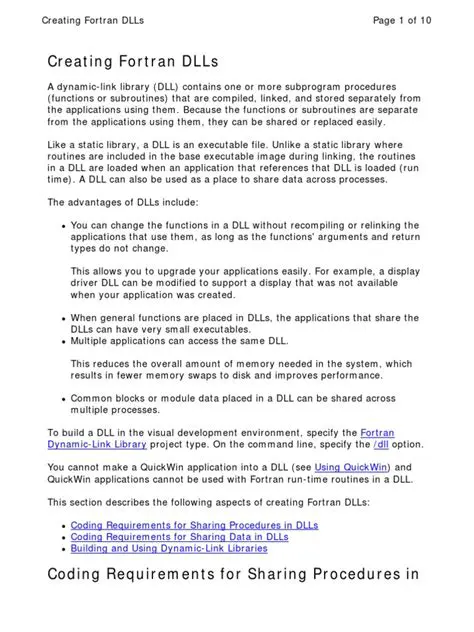 Creating and Managing DLLs