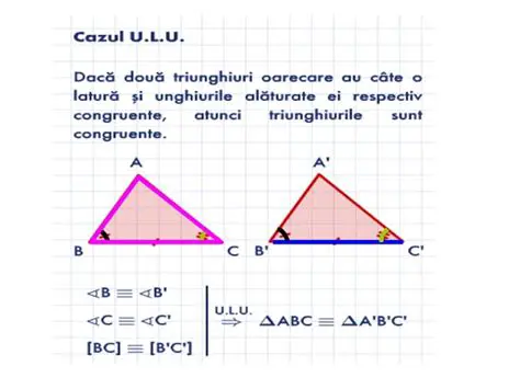 Criterii de Congruenta a Triunghiurilor