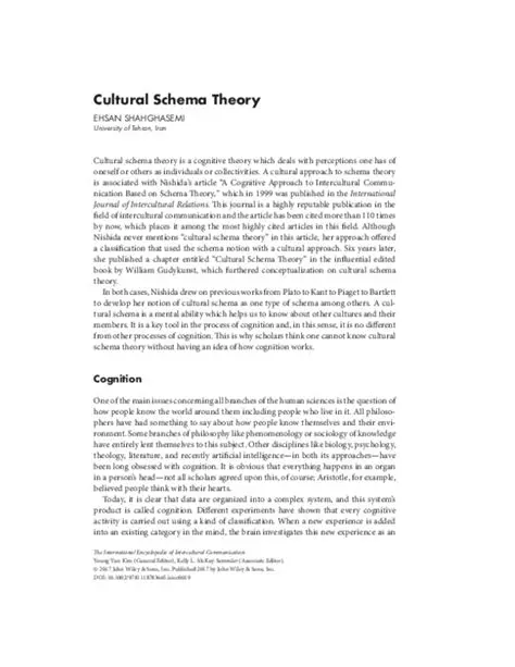 Cultural Schema Theory and the Impact of Preconceived Notions on Perception