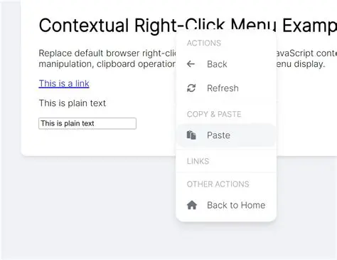 Customizable context menus
