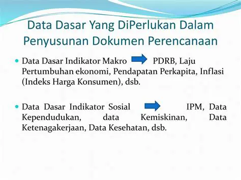 Data Ekonomi yang Diperlukan