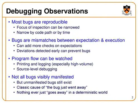 Debugging and Observations