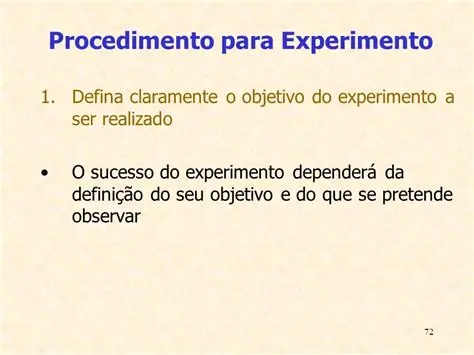 Defina claramente o objetivo