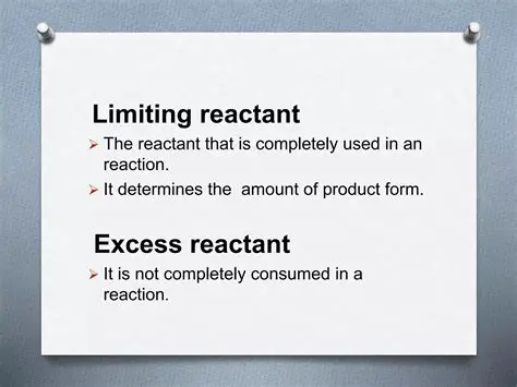 Defining Limiting and Excess Reactants