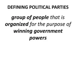 Defining Political Parties
