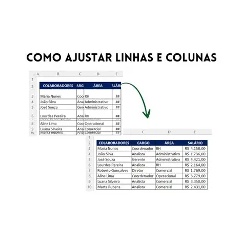 Definir a largura das colunas manualmente